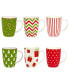 Holiday Fun 16 oz Mugs Set of 6, Service for 6