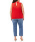 Plus Size Sleeveless Mock-Neck Top