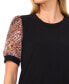 Women's Printed Puff-Sleeve Blouse