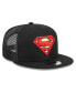 Men's Black Superman Trucker 9FIFTY Snapback Hat