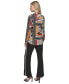 Karl Lagerfeld Women's Geo-Print Long-Sleeve Blouse