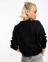 Cotton On cosy crew neck cropped pullover in black