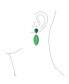 Unique Geometric Linear Malachite Green Natural Onyx Rhombus Shape Tear Drop Multi- Party Dangling Earrings in Gold Plated