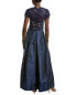 Eliza J Taffeta & Lace Gown Women's