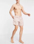 ASOS DESIGN 2 pack swim shorts in mid length in pink/light grey SAVE