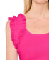 Women's Ruffle Sleeveless Rib Knit Tank Top