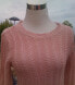 NY Collection Women's Long Sleeve Crewneck Sweater Pink M