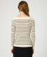 Women's Stripe Crinkle Knit Long-Sleeve Top