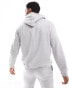 DTT overhead hoodie in light grey marl