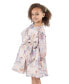 Toddler & Little Girls Balloon-Sleeve Floral Organza Dress