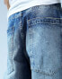 Bershka super baggy washed jeans in blue