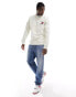 Tommy Jeans regular essential flag crew neck sweatshirt in off white