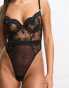 Bluebella Cassandra floral lace detail body in black