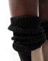 New Look ribbed leg warmers in black