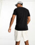 Tommy Hilfiger embroidered flag logo t-shirt in black