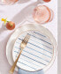 Blue Bay Stripes Dinner Plates, Set of 4