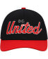 Men's Black D.C. United Team Script 2.0 Stretch Snapback Hat