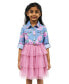 Toddler & Little Girls Floral-Print Denim Tutu Dress