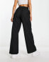 ASOS DESIGN pull on trouser in black stripe