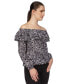 Women's Animal-Print Off-The-Shoulder Top