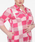 Plus Size Plaid Tunic Shirt