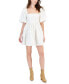 Women's Balloon Sleeve Cotton A-Line Dress