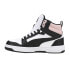 Puma Rebound V6 Lace Up Womens Black, Pink, White Sneakers Casual Shoes 4010062