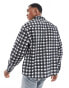 ASOS DESIGN oversized plaid shirt in black and white