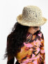 Object floppy crochet bucket hat in neutral