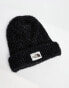 The North Face Salty Bae rib knit beanie in black