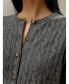 Women's Cable-Knit Cashmere Crewneck Cardigan