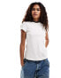 Weekday Milly super soft slim fit t-shirt in white