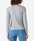 Rib-Knit Cloud Henley Top