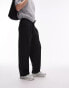 Topman baggy leg with elasticated tie waist jogger in black