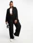 Yours linen blazer in black