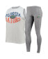 Женская пижама Concepts Sport Womens Charcoal and White Florida Gators Tank Top and Leggings Sleep Set