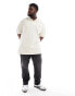 Polo Ralph Lauren Big &Tall icon logo pique polo custom fit in cream