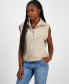 Women's Ribbed 1/4 Zip Sweater Vest, Created for Macy's