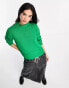 Brave Soul freedom crew neck jumper in green