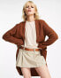 ONLY longline cardigan in light brown