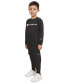 Little Boys 2-Pc. Fleece Logo Sweatshirt & Cargo Joggers Set