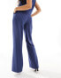 Kaiia tailored wide leg trousers co-ord in blue pinstripe