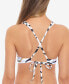 Salt + Cove 281971 Juniors' Seeing Stripes Cross-Back Bikini Top, Swimsuit L