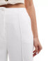 Pimkie tailored front seam wide leg trousers in white