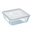 Квадратная коробочка для завтраков с крышкой Pyrex Cook & Freeze 2 L 19 x 19 cm Прозрачный Силикон Cтекло (4 штук)