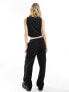 Reclaimed Vintage wide leg trouser in pinstripe