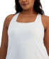 Plus Size Active Solid Cross-Back Sleeveless Dress, Created for Macy's