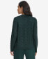 Women's Metallic Cable-Knit Sweater