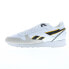 Reebok Classic Leather Mens White Leather Lace Up Lifestyle Sneakers Shoes