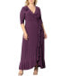 Plus Size Maritime Ruffle Maxi Dress with Sleeves